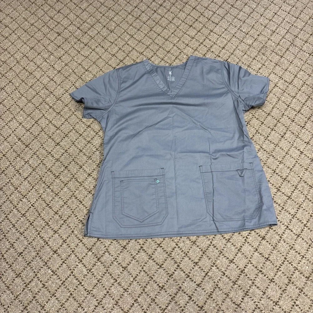 MC2 NWOT‎  Women's GRAY   Scrub Top Size XL  Medical